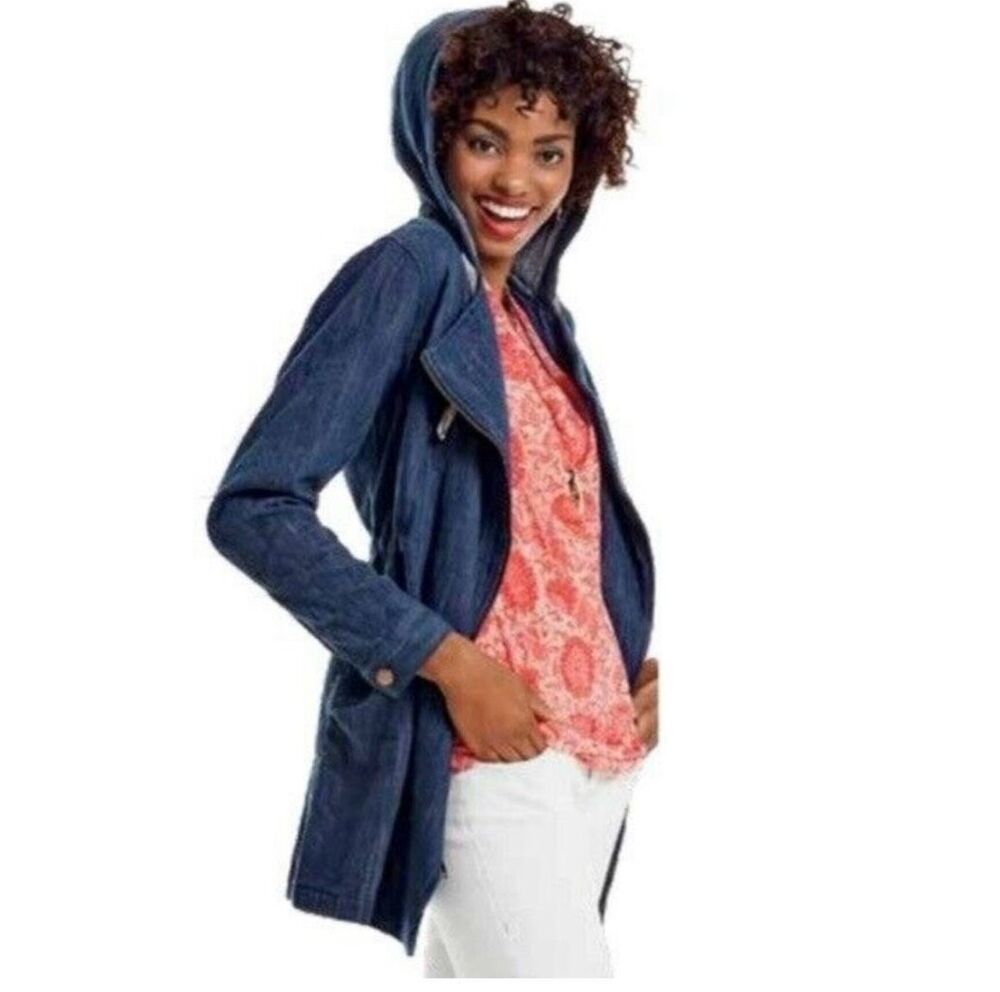 Cabi Blue Zip Up Anorak Jacket #5100 women’s size Small